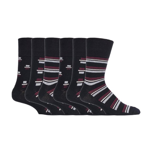 Gentle Grip - 6 Pairs Mens Gentle Grip Non Elastic Socks
