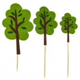 thumbnail image 1 of Coxeer Cake Topper Set Felt Plant Cute Cake Pick Cupcake Decoration Stick for Birthday, 1 of 10