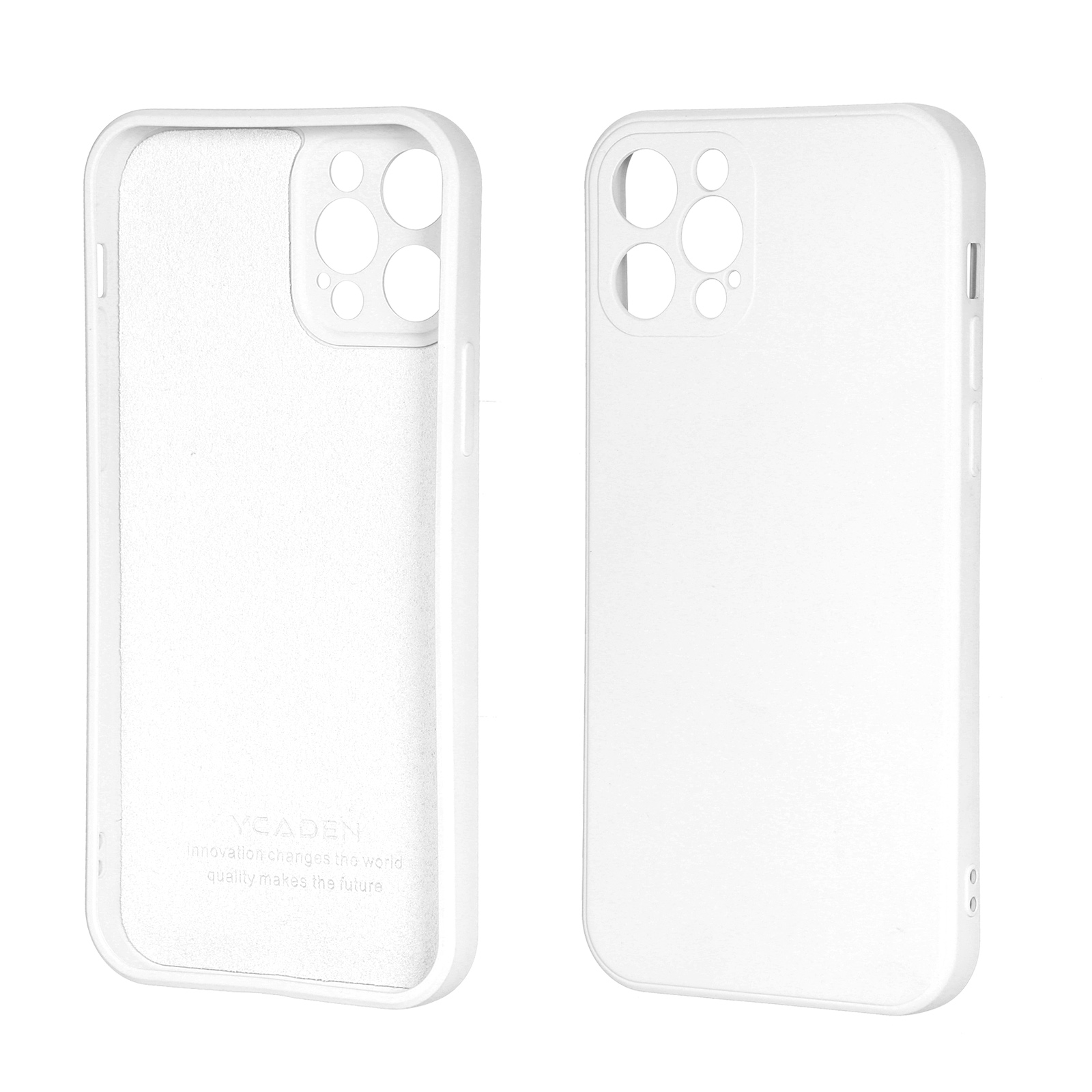 Amdohai 6.1-inch Silicone Phone Case Full Body Protection Shockproof Cover Case with Soft Anti-Scratch Microfiber Cloth Lining Replacement for iPhone 12 Pro