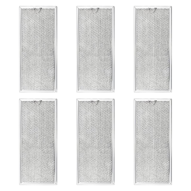 Tnarru 6Pcs Filtre de remplacement pour filtre à micro-ondes,Astuce,Facile à installer,Remplacer,Ecran de mesh en aluminium pour W10208631A