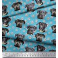 thumbnail image 3 of Soimoi Poly Georgette Fabric Lotus & Dog Face Print Fabric by The Yard 42 Inch Wide, 3 of 5