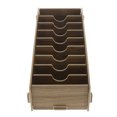 thumbnail image 3 of veasfak Wooden Card Holder, Card Case Storage Box Organizer for Office Cherry Wood, 3 of 9