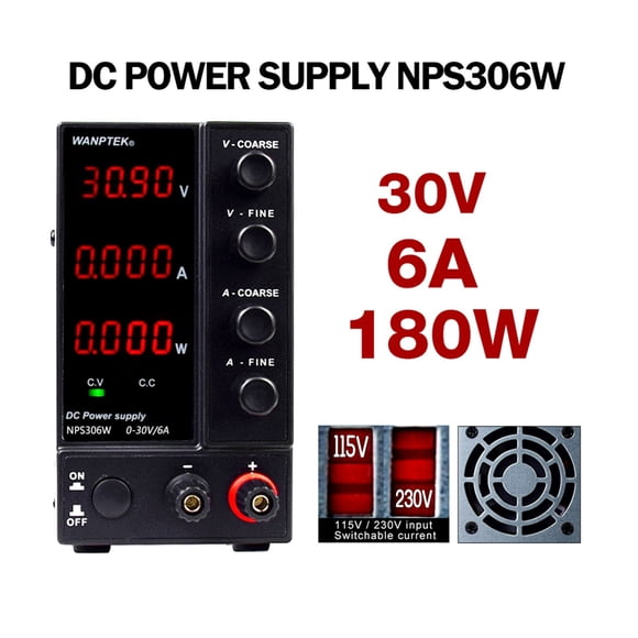 Bench Dc Power Supply Adjustable 5A 6A Four Digit Lcd Display VARIABLE Switching Power Supply Source Ac 300w 360w