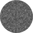 thumbnail image 1 of Ahgly Tapis Rond Lavable en Machine Intérieur Transitionnel Gris Platine, 3 Pieds Rond, 1 of 7