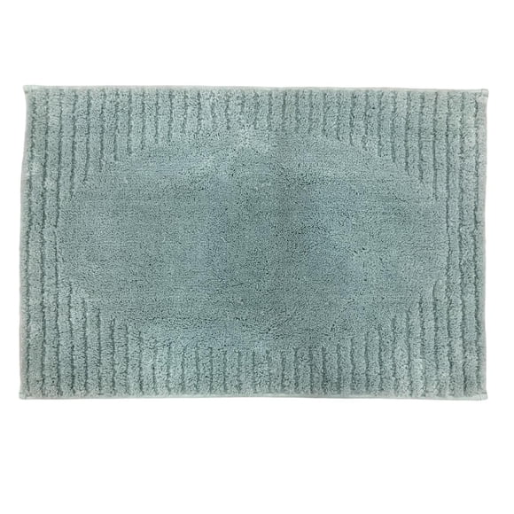Home Decor Inc. Naples Collection Microfiber Bathmat – 20" x 30", Light Blue, Ultra-Soft & Absorbent, Kids & Family-Friendly