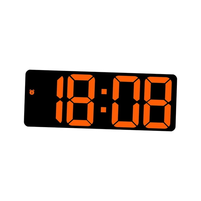 GUOOL Digital Wall Clock LED Desktop Alarm Clock for Teens Living Room Learning Orange