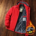 thumbnail image 1 of LOVZFMLL Jackets for Men Man Solid Color Fleecing Intensification Parsnip Climbing Outdoors Outdoor Jacket, 1 of 3