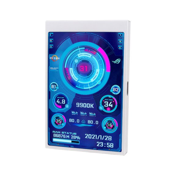 Thinsony Écran IPS Grand Compatibilité pour les Amateurs d'Ordinateur Moniteurs d'Ordinateur Écran Secondaire Blanc