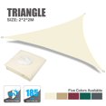 thumbnail image 3 of SNNROO 6.5x6.5x6.5 ft Triangle Sun Sail Shade with Hardware Kit - White, 3 of 10