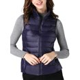 thumbnail image 1 of Innerwin Down Vests Sleeveless Ladies Waistcoat Work Stand Collar Lightweight Puffer Vest Navy Blue XL, 1 of 2
