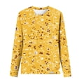 thumbnail image 5 of Pompotops Femmes Dames Col Rond Hauts Amples Décontractés T-Shirts Imprimés Blouse à Manches Longues en Solde, 5 of 5