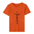 thumbnail image 4 of EGNMCR T-shirt de Pâques Manches Courtes pour Femmes Imprimé de Pâques Mode Printemps et Été pour Femmes Motif d'Impression de Pâques Col Rond T-shirt à Manches Courtes Haut/chemise T-Shirts pour Femmes, 4 of 7