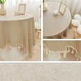 thumbnail image 4 of RYRDWP Nappes 60 % Coton, 40 % Lin avec Franges pour Petites Tables, Nappe Carrée en Lin 55 X 55 Pouces pour Mariage, Fête, Intérieur, Extérieur, Lavable à la Machine, 4 of 8