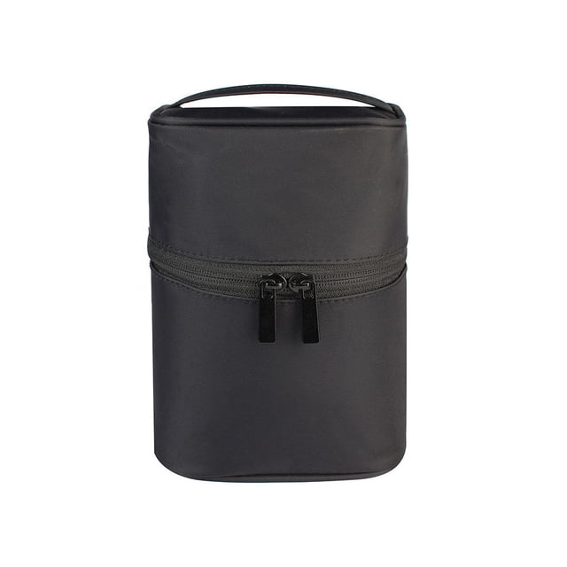 Bag Storage Ins Round Bags Bags Solid Large Capacity Package Toothpaste Toothbrush Face Wash Cleansing Cream for Travel Black Red