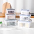 thumbnail image 3 of Food Storage Containers with Airtight Lid & Colander  Fresh Produce Saver Container Fridge Organizers  Fruit and Vegetable Storage for Refrigerator  Lettuce Keepers  Salad Berry Container, 3 of 8