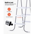 thumbnail image 4 of VEVOR Above Ground Pool Ladder, 3-Step Steel A-Frame Swimming Pool Stairs for 42 in High Wall, 300 lbs Capacity Entry/Exit Steps with Secure Non-Slip Sturdy Wide Step, Easy Setup, Gray & White, 4 of 9