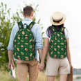 thumbnail image 4 of Vsdgher green Christmas Element Print Canvas Backpack Travel Rucksack Unisex Knapsack 15.7/17.7Inch Laptop Backpack for Work,College-Medium, 4 of 5