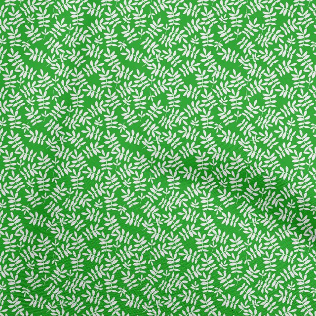 oneOone Rayon Green Fabric Leaf Craft Projects Decor Fabric Printed By The Yard 56 Inch Wide