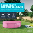 thumbnail image 2 of INTEX 10 Foot Pool Cover for Round Metal Frame Outdoor Backyard Swimming Pool, Pink, 2 of 6
