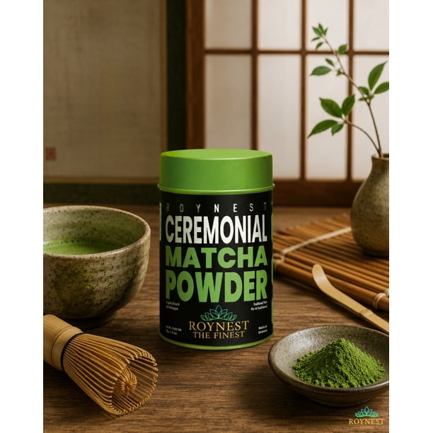 Roynest Organic Ceremonial Grade Matcha Green Tea Powder USDA