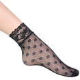 thumbnail image 4 of 1 Pairs Women Lace Ankle Socks Fishnet Short Stockings, 4 of 4