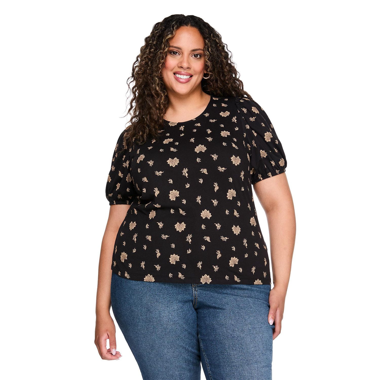 Haut à manches bouffantes Lane Bryant Plus pour femmes