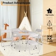 thumbnail image 2 of 5-Piece Kids Folding Table and Chair Set - Upholstered Activity Set with Metal Frame, Ideal for Eating, Reading & Playing - Beige, 2 of 8