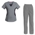 thumbnail image 1 of Women's Scrubs Set Scrub Top and Pants Scrubs Set, 1 of 3