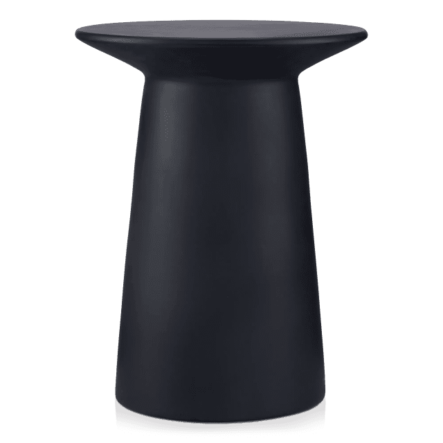 Bouclair Black Cement Hourglass Side Table
