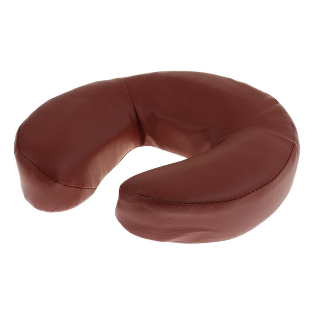 Coussin d'Appui pour le Visage en Forme de U pour Salon Spa Table de Massage Lit, Rouge