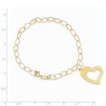 thumbnail image 2 of 14k Yellow Gold Dangle Heart Bracelet Charm Love, 2 of 6