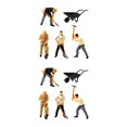 thumbnail image 1 of Decodeary Figurines Peintes Authentiques 1/64 pour Projets DIY, Mise en Page de Table de Sable, Miniatures de Collection 1:87 2Set, 1 of 6