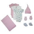 thumbnail image 1 of Bambini Newborn Baby Girls 7 Pc Layette Baby Shower Gift Set, 1 of 2