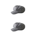 thumbnail image 4 of yingyy Peaked Caps Retro Fashion Breathable Woolen Octagonal Hats Beautiful Lines Easy Matching Sun for Visor Design Headgear Light Gray 2Set, 4 of 6
