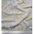 thumbnail image 1 of Soimoi Moss Georgette Fabric Flower Artistic Decor Fabric Printed Yard 42 Inch Wide, 1 of 3