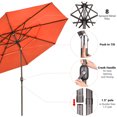 thumbnail image 4 of Yescom Parasol de Patio 11 Pieds 3 Niveaux avec Housse de Protection Manivelle Inclinaison Hôtel, 4 of 11