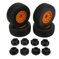 thumbnail image 2 of Pneus de Camion de Course Courte de RC, Meilleure Résistance à l'Usure en Caoutchouc de Roue de Camion de Moyeu en Plastique de RC pour la Mise à Niveau Orange, 2 of 8