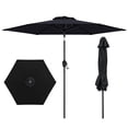 thumbnail image 1 of Gymax Parasol de Patio 7,5 Pi pour l'Extérieur, Parasol de Marché Robuste avec Inclinaison à Bouton-Poussoir, Noir, 1 of 10