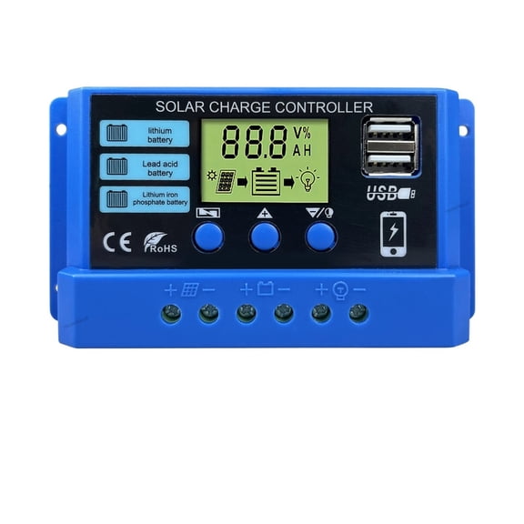 10A 20A 30A Solar Charge Controller 12V 24V Solar Panel PV Controller 50VDC ,Easy to Operate
