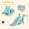thumbnail image 2 of Babyjoy 4-in-1 Rocking Horse & Slide Set Toddler Slide Toy w/ Basketball Hoop, 2 of 10