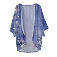 thumbnail image 4 of 2025 Cardigan à Manches Bouffantes à Imprimé Floral pour Femmes, Tricot, Kimono à Manches, Cardigan Ample, Tenues d'Automne pour Femmes, Couvre-Maillot, Blouse Décontractée, Cardigan à Manches Longues pour Robe, 4 of 4