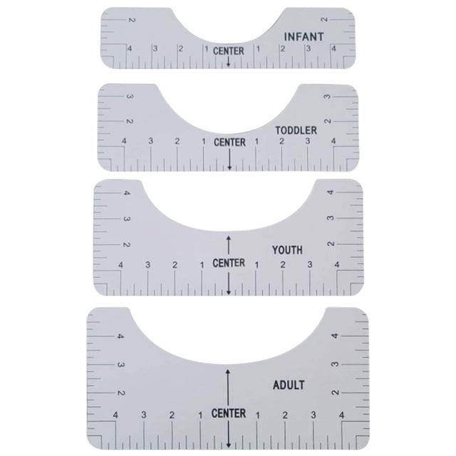 4PCS T-shirt Ruler Guide High Precision T-Shirt Alignment Tool