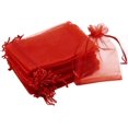 thumbnail image 1 of ORUYROP 100pcs Drawstring Organza Jewelry Candy Pouch Party Wedding Favor Gift Bags (5x7", Red), 1 of 7