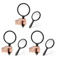 thumbnail image 1 of Youkk 2pieces Double Sided Handheld Makeup Mirror Portable And Clear Impeccable And Sweet Gift Choice black 3Set, 1 of 6