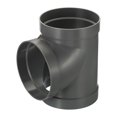 thumbnail image 1 of Unique Bargains 6 Inch 3 Way Duct Splitter T Shape Duct Connector 3 Way Hose Adapter Grey, 1 of 5