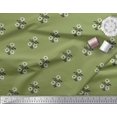 thumbnail image 3 of Soimoi Polyester Crepe Fabric Leaves & Floral Block Printed Craft Fabric by The Yard 42 Inch Wide, 3 of 3