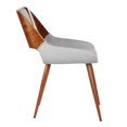 thumbnail image 2 of Armen Living Chaise de Salle à Manger Moderne en Tissu Panda, Gris (Ensemble de 2), 2 of 8