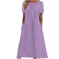 thumbnail image 2 of DPTALR Robe d'Été pour Femme, Confortable, Aguichant, Unie, avec Poches, Sans Manches, à Col en V, 2 of 6