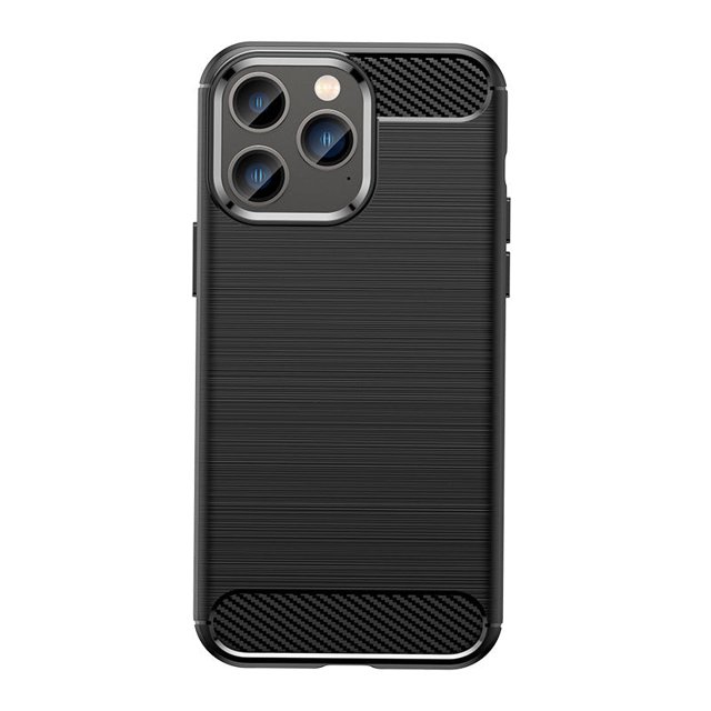 PANDACO Étui en Métal Brossé Noir pour iPhone 14 Pro