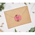 thumbnail image 2 of Darling Souvenir Lot de 45 Pcs Bordure Florale Chrysanthème Ronde Autocollants Merci Rose-1.6 Pouces, 2 of 4